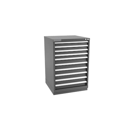 Champion Tool Storage Modular Drawer Cabinet, 10 Drawer, Dark Gray, Steel, 28 in W x 28-1/2 in D x 41-3/4 in H S18001001ILCFTB-DG